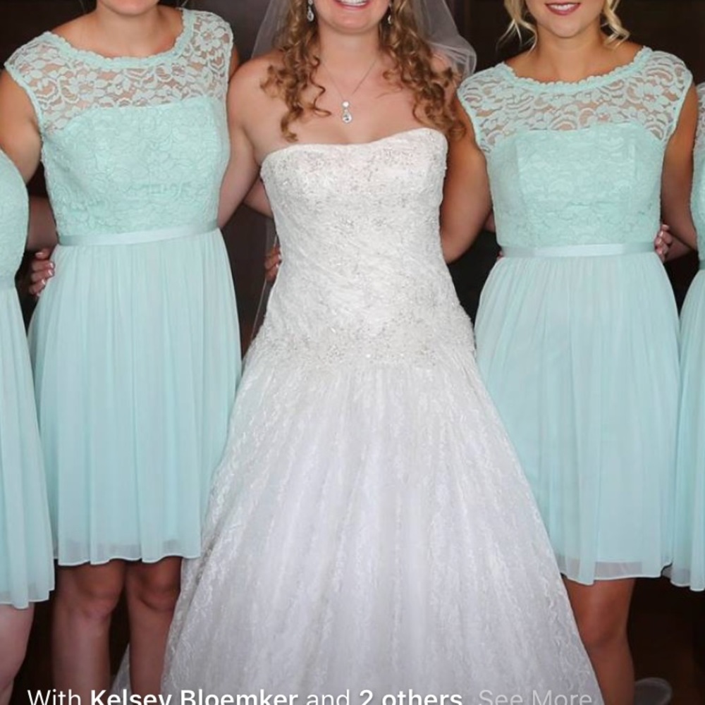 Sea foam lace dress